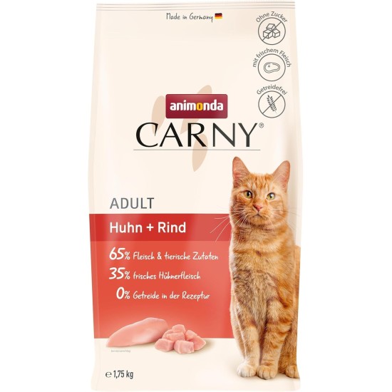 animonda Carny Adult Chicken + Trout (10 kg), Adult Dry Food for Adult Cats, Cat Food without Grain and Sugar, Cat Dry Food with 65% Meat and Fish animonda Carny Adult Chicken + Trout (10 kg), Adult Dry Food for Adult Cats, Cat Food without Grain and Sugar, Cat Dry Food with 65% Meat and Fish