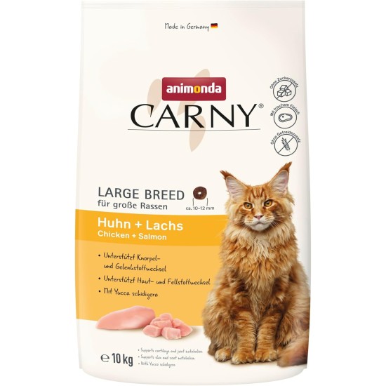 animonda Carny Adult Chicken + Trout (10 kg), Adult Dry Food for Adult Cats, Cat Food without Grain and Sugar, Cat Dry Food with 65% Meat and Fish animonda Carny Adult Chicken + Trout (10 kg), Adult Dry Food for Adult Cats, Cat Food without Grain and Sugar, Cat Dry Food with 65% Meat and Fish