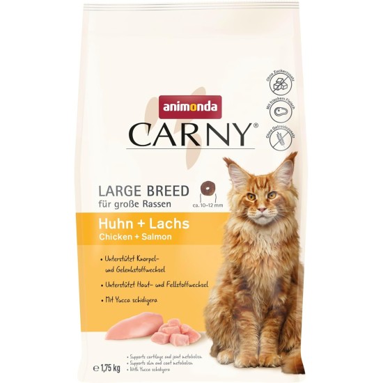 animonda Carny Adult Chicken + Trout (10 kg), Adult Dry Food for Adult Cats, Cat Food without Grain and Sugar, Cat Dry Food with 65% Meat and Fish animonda Carny Adult Chicken + Trout (10 kg), Adult Dry Food for Adult Cats, Cat Food without Grain and Sugar, Cat Dry Food with 65% Meat and Fish