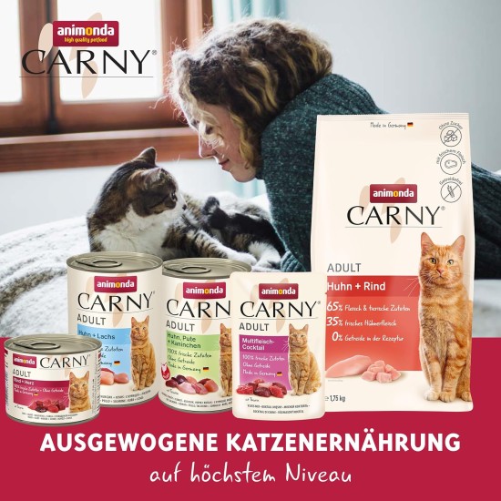 animonda Carny Adult Chicken + Trout (10 kg), Adult Dry Food for Adult Cats, Cat Food without Grain and Sugar, Cat Dry Food with 65% Meat and Fish animonda Carny Adult Chicken + Trout (10 kg), Adult Dry Food for Adult Cats, Cat Food without Grain and Sugar, Cat Dry Food with 65% Meat and Fish