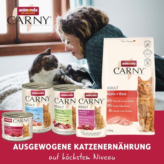 animonda Carny Adult Chicken + Trout (10 kg), Adult Dry Food for Adult Cats, Cat Food without Grain and Sugar, Cat Dry Food with 65% Meat and Fish animonda Carny Adult Chicken + Trout (10 kg), Adult Dry Food for Adult Cats, Cat Food without Grain and Sugar, Cat Dry Food with 65% Meat and Fish