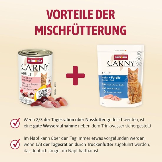 animonda Carny Adult Chicken + Trout (1.75 kg), Adult Dry Food for Adult Cats, Cat Food without Grain and Sugar, Cat Dry Food with 65% Meat and Fish animonda Carny Adult Chicken + Trout (1.75 kg), Adult Dry Food for Adult Cats, Cat Food without Grain and Sugar, Cat Dry Food with 65% Meat and Fish