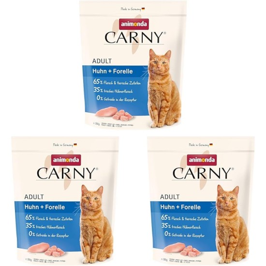 animonda Carny Adult Chicken + Trout (1.75 kg), Adult Dry Food for Adult Cats, Cat Food without Grain and Sugar, Cat Dry Food with 65% Meat and Fish animonda Carny Adult Chicken + Trout (1.75 kg), Adult Dry Food for Adult Cats, Cat Food without Grain and Sugar, Cat Dry Food with 65% Meat and Fish