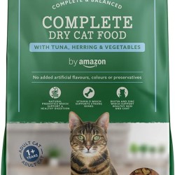 by Amazon Complete Dry Food for Adult Cats with Tuna, Herring and Vegetables, Pack of 1 (1 x 10 kg)