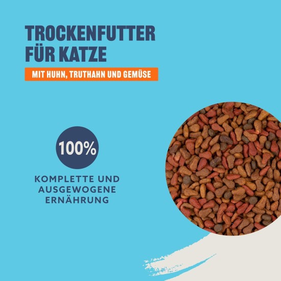 by Amazon Dry Cat Food with Chicken, Turkey and Vegetables, 10 kg by Amazon Dry Cat Food with Chicken, Turkey and Vegetables, 10 kg