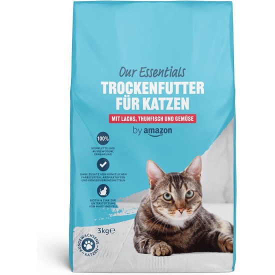 by Amazon Dry Cat Food with Chicken, Turkey and Vegetables, 10 kg by Amazon Dry Cat Food with Chicken, Turkey and Vegetables, 10 kg