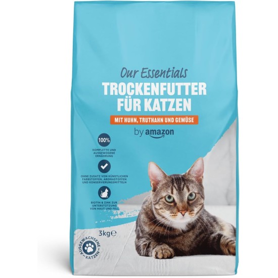 by Amazon Dry Cat Food with Salmon, Tuna and Vegetables 3kg by Amazon Dry Cat Food with Salmon, Tuna and Vegetables 3kg