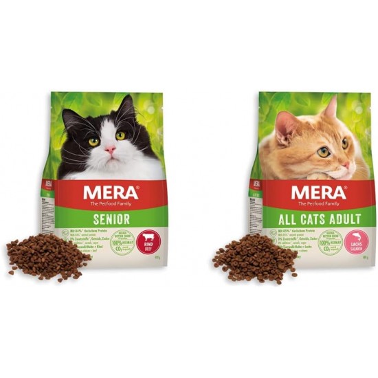 mera Cats Senior Beef Dry Food for Sensitive Cats, Grain-Free & Sustainable, Cat Dry Food with High Meat Content, 2 kg mera Cats Senior Beef Dry Food for Sensitive Cats, Grain-Free & Sustainable, Cat Dry Food with High Meat Content, 2 kg