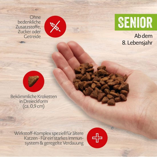 mera Cats Senior Beef Dry Food for Sensitive Cats, Grain-Free & Sustainable, Cat Dry Food with High Meat Content, 2 kg mera Cats Senior Beef Dry Food for Sensitive Cats, Grain-Free & Sustainable, Cat Dry Food with High Meat Content, 2 kg