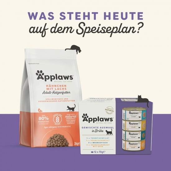 Applaws 100% Natural, Grain-Free, Creamy, Tasty Snack for Cats and Kittens, 32 x 15g Sachets Applaws 100% Natural, Grain-Free, Creamy, Tasty Snack for Cats and Kittens, 32 x 15g Sachets