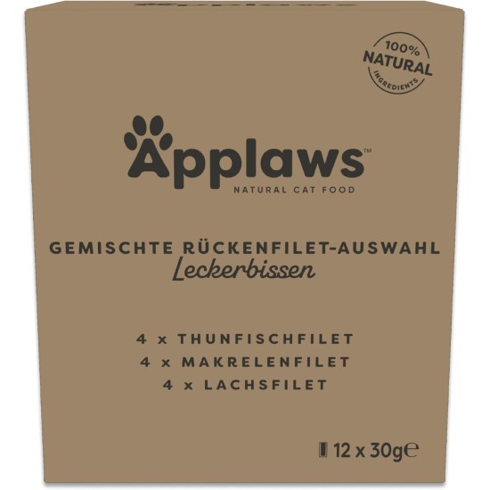 Applaws 100% Natural Wet & Kitten Snack Treatment, Slaughter Tuna Snack Selection Multipack for Adult Cats, 12×30g Bags Applaws 100% Natural Wet & Kitten Snack Treatment, Slaughter Tuna Snack Selection Multipack for Adult Cats, 12×30g Bags