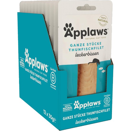 Applaws Natural Cat Treats, Whole Salmon Loin Cat Snack, 30 g Bag (Pack of 12) Applaws Natural Cat Treats, Whole Salmon Loin Cat Snack, 30 g Bag (Pack of 12)
