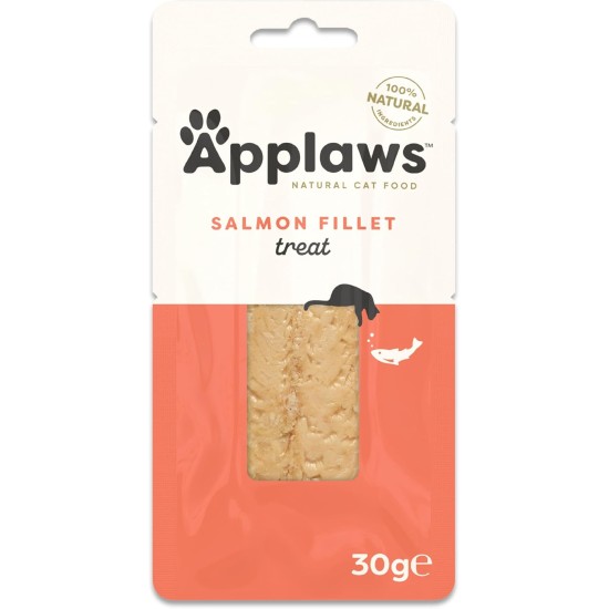 Applaws Natural Cat Treats, Whole Salmon Loin Cat Snack, 30 g Bag (Pack of 12) Applaws Natural Cat Treats, Whole Salmon Loin Cat Snack, 30 g Bag (Pack of 12)
