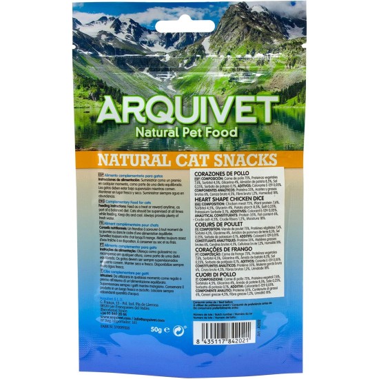 Arquivet Chicken Hearts - 50g - Pack of 24 Arquivet Chicken Hearts - 50g - Pack of 24