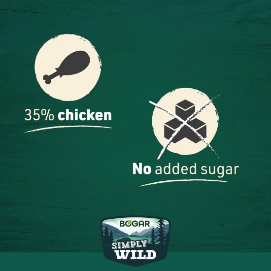 Bogar Simply Wild - Cat Treats - Supplement to Cat Food - Creamy Cat Sticks with Salmon - Delicious Cat Snacks for Cat Care & Reward - Perfect for Interactive Moments - 5 x 15 g Bogar Simply Wild - Cat Treats - Supplement to Cat Food - Creamy Cat Sticks with Salmon - Delicious Cat Snacks for Cat Care & Reward - Perfect for Interactive Moments - 5 x 15 g
