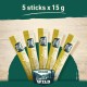 Bogar Simply Wild - Cat Treats - Supplement to Cat Food - Creamy Cat Sticks with Salmon - Delicious Cat Snacks for Cat Care & Reward - Perfect for Interactive Moments - 5 x 15 g Bogar Simply Wild - Cat Treats - Supplement to Cat Food - Creamy Cat Sticks with Salmon - Delicious Cat Snacks for Cat Care & Reward - Perfect for Interactive Moments - 5 x 15 g