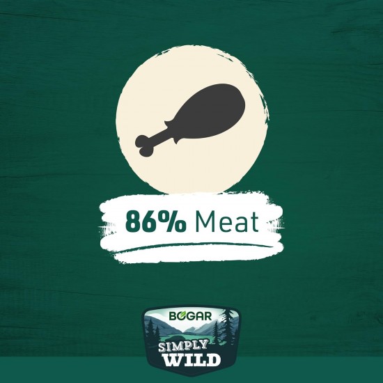 Bogar Simply Wild - Cat Treats - Supplement to Cat Food - Crispy Treats for Cats with Salmon - For Enjoyment & Cat Care - In the Form of Delicate Meat Strips - 50 g Bogar Simply Wild - Cat Treats - Supplement to Cat Food - Crispy Treats for Cats with Salmon - For Enjoyment & Cat Care - In the Form of Delicate Meat Strips - 50 g