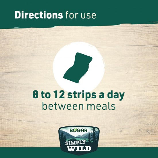Bogar Simply Wild - Cat Treats - Supplement to Cat Food - Crispy Treats for Cats with Salmon - For Enjoyment & Cat Care - In the Form of Delicate Meat Strips - 50 g Bogar Simply Wild - Cat Treats - Supplement to Cat Food - Crispy Treats for Cats with Salmon - For Enjoyment & Cat Care - In the Form of Delicate Meat Strips - 50 g
