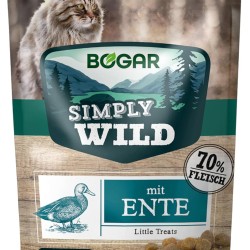 Bogar Simply Wild - Cat Treats as a Supplement to Cat Food - Tasty Cat Snacks with Duck - Treats for Cats for Optimal Cat Care - In the Form of Delicious Appetizers - 60 g Bogar Simply Wild - Cat Treats as a Supplement to Cat Food - Tasty Cat Snacks with Duck - Treats for Cats for Optimal Cat Care - In the Form of Delicious Appetizers - 60 g
