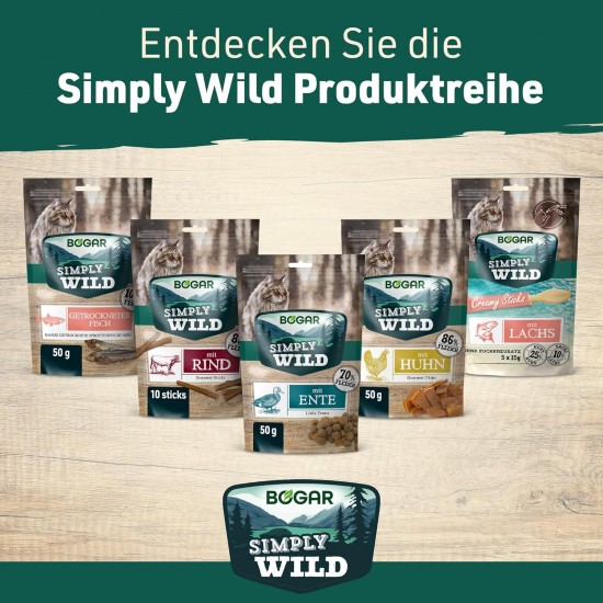 Bogar Simply Wild - Dog & Cat Treats - Addition to Cat Food - Dried Fish Treats for Dogs and Cats - Whole Dried Sprat Fish - 50g Bogar Simply Wild - Dog & Cat Treats - Addition to Cat Food - Dried Fish Treats for Dogs and Cats - Whole Dried Sprat Fish - 50g
