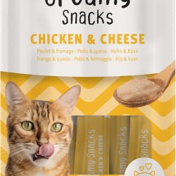 Bubimex - Creamy Snacks Chicken and Cheese - Licking Cream for Cats - Smooth, Smooth and Appetizing Texture - Stimulates Appe and Promotes Hydration - 4 x 15g Bubimex - Creamy Snacks Chicken and Cheese - Licking Cream for Cats - Smooth, Smooth and Appetizing Texture - Stimulates Appe and Promotes Hydration - 4 x 15g