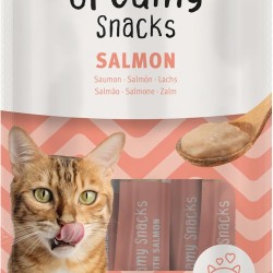 Bubimex - Creamy Snacks Salmon - Licking Cream for Cats - Smooth, Creamy and Appetizing Texture - Stimulates Appe and Promotes Hydration - 4 x 15g Bubimex - Creamy Snacks Salmon - Licking Cream for Cats - Smooth, Creamy and Appetizing Texture - Stimulates Appe and Promotes Hydration - 4 x 15g