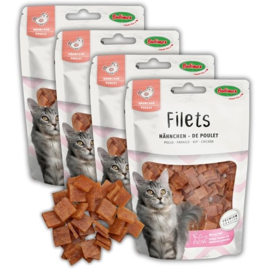 Bubimex Chicken Fillets Cat Treats 50g Pack of 4 Bubimex Chicken Fillets Cat Treats 50g Pack of 4