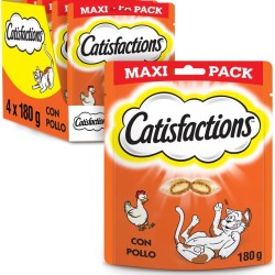 CATISFACTIONS Maxi Chicken Treats for Cats and Kittens - 4 Bags of 180g CATISFACTIONS Maxi Chicken Treats for Cats and Kittens - 4 Bags of 180g