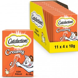 Catisfactions, Creamy Snack for Cats with Irresistible Chicken - 11 Packs of 40g Catisfactions, Creamy Snack for Cats with Irresistible Chicken - 11 Packs of 40g