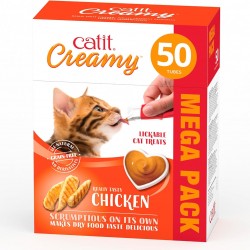 Catit Creamy Liquid Lick Paste for Cats with Chicken, 50 x 10g Catit Creamy Liquid Lick Paste for Cats with Chicken, 50 x 10g