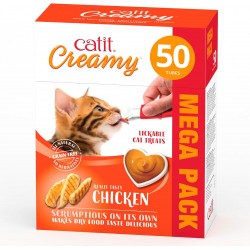 Catit Creamy Liquid Lick Paste for Cats with Chicken, 50 x 10g Catit Creamy Liquid Lick Paste for Cats with Chicken, 50 x 10g