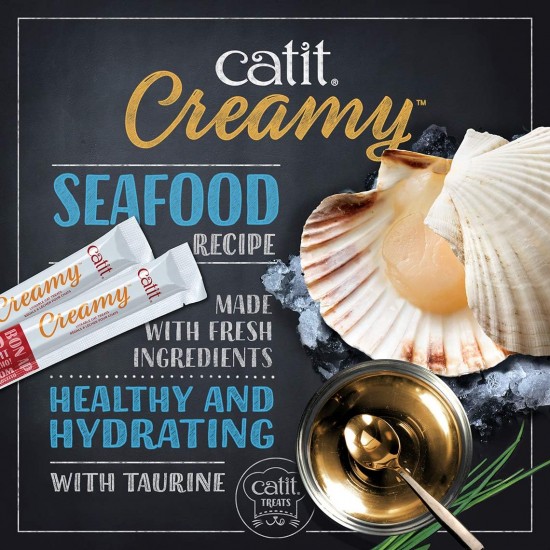Catit Creamy Liquid Lick Paste for Cats with Chicken, 50 x 10g Catit Creamy Liquid Lick Paste for Cats with Chicken, 50 x 10g