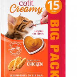 Catit Creamy Liquid Licking Paste for Cats with Chicken, 15 x 10g Catit Creamy Liquid Licking Paste for Cats with Chicken, 15 x 10g