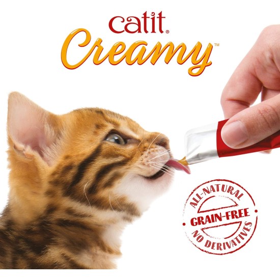 Catit Creamy Liquid Licking Paste for Cats with Chicken, 15 x 10g Catit Creamy Liquid Licking Paste for Cats with Chicken, 15 x 10g