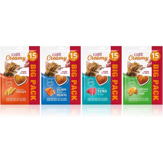 Catit Creamy Liquid Licking Paste for Cats with Chicken, 15 x 10g Catit Creamy Liquid Licking Paste for Cats with Chicken, 15 x 10g