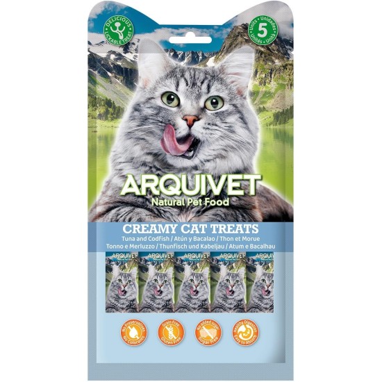 Creamy Cat Treats - Cremiger Hühnchen-Krabben-Snack (Display mit 12 Beuteln à 5x14 g) - für Katzen Creamy Cat Treats - Cremiger Hühnchen-Krabben-Snack (Display mit 12 Beuteln à 5x14 g) - für Katzen