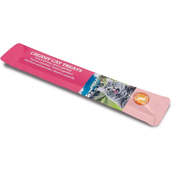 Creamy Cat Treats - Cremiger Hühnchen-Krabben-Snack (Display mit 12 Beuteln à 5x14 g) - für Katzen Creamy Cat Treats - Cremiger Hühnchen-Krabben-Snack (Display mit 12 Beuteln à 5x14 g) - für Katzen