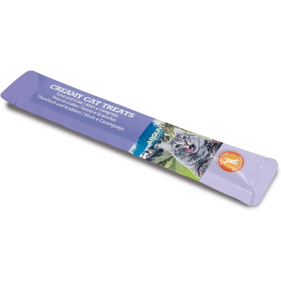 Creamy Cat Treats - Cremiger Hühnchen-Krabben-Snack (Display mit 12 Beuteln à 5x14 g) - für Katzen Creamy Cat Treats - Cremiger Hühnchen-Krabben-Snack (Display mit 12 Beuteln à 5x14 g) - für Katzen
