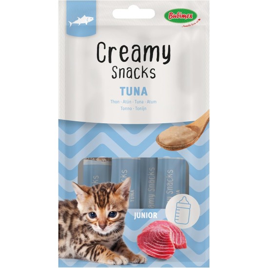 Creamy Snacks Tuna and Salmon - Lick Cream for Cats - Smooth, Creamy and Appetizing Texture - Stimulates Appe and Promotes Hydration - 4 x 15g Creamy Snacks Tuna and Salmon - Lick Cream for Cats - Smooth, Creamy and Appetizing Texture - Stimulates Appe and Promotes Hydration - 4 x 15g