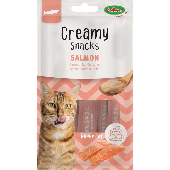 Creamy Snacks Tuna and Salmon - Lick Cream for Cats - Smooth, Creamy and Appetizing Texture - Stimulates Appe and Promotes Hydration - 4 x 15g Creamy Snacks Tuna and Salmon - Lick Cream for Cats - Smooth, Creamy and Appetizing Texture - Stimulates Appe and Promotes Hydration - 4 x 15g