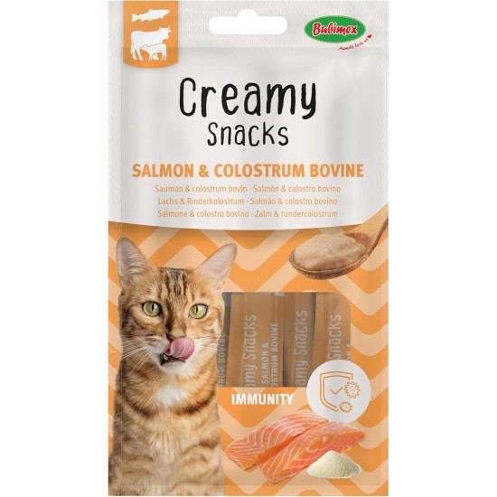 Creamy Snacks Tuna and Salmon - Lick Cream for Cats - Smooth, Creamy and Appetizing Texture - Stimulates Appe and Promotes Hydration - 4 x 15g Creamy Snacks Tuna and Salmon - Lick Cream for Cats - Smooth, Creamy and Appetizing Texture - Stimulates Appe and Promotes Hydration - 4 x 15g