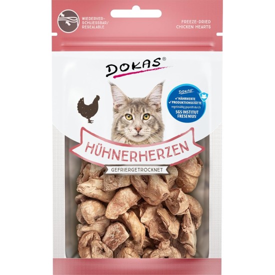 DOKAS Freeze Dried Offal - Grain-Free Premium Treat for Cats - Ideal as a Reward, 6 x 15g DOKAS Freeze Dried Offal - Grain-Free Premium Treat for Cats - Ideal as a Reward, 6 x 15g