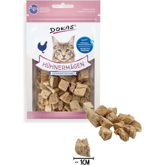 DOKAS Freeze Dried Offal - Grain-Free Premium Treat for Cats - Ideal as a Reward, 6 x 15g DOKAS Freeze Dried Offal - Grain-Free Premium Treat for Cats - Ideal as a Reward, 6 x 15g