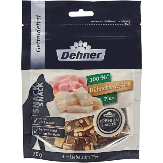 Dehner Cat Snack Chicken & Fish with Cheese Selection 8 x 70 g (560 g) Dehner Cat Snack Chicken & Fish with Cheese Selection 8 x 70 g (560 g)