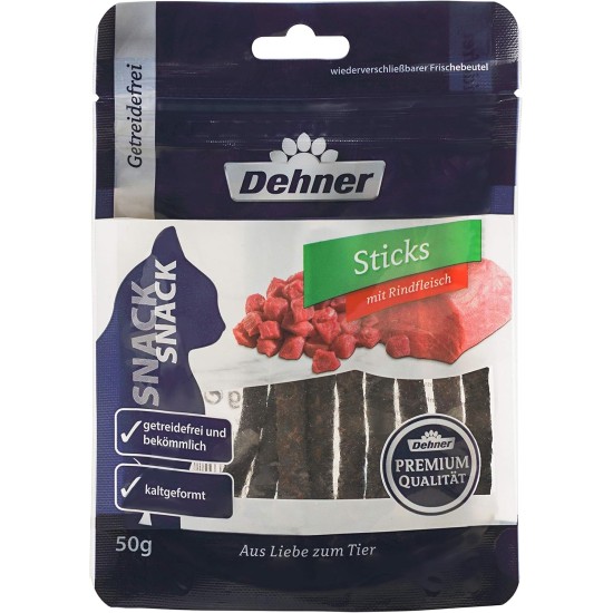 Dehner Premium Cat Treat, Grain-Free / Sugar Free, Adult / Sensitive Cats, Beef Sticks, 12 x 50g (600g) Dehner Premium Cat Treat, Grain-Free / Sugar Free, Adult / Sensitive Cats, Beef Sticks, 12 x 50g (600g)