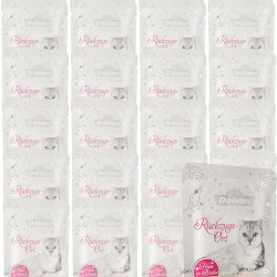 Dehner Premium Lovely Cat Snack, Gluten Free Treat for Adult Cats, Salmon Fillets in Broth, 24 x 40g (960g) Dehner Premium Lovely Cat Snack, Gluten Free Treat for Adult Cats, Salmon Fillets in Broth, 24 x 40g (960g)