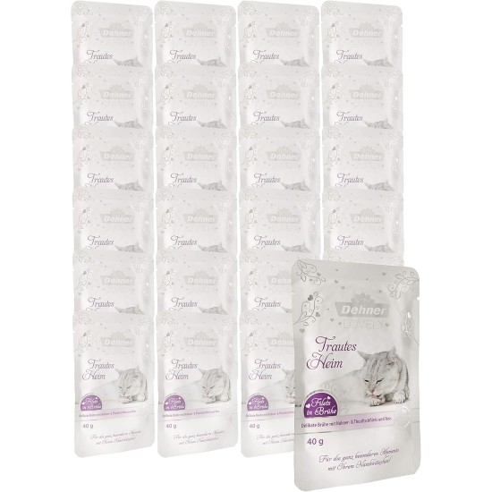 Dehner Premium Lovely Cat Treat Gluten Free Adult Cat Broth with Chicken Tuna in Bag 24 x 40g (960g) Dehner Premium Lovely Cat Treat Gluten Free Adult Cat Broth with Chicken Tuna in Bag 24 x 40g (960g)