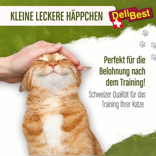 DeliBest Soft Meatys Cat Treats Made of Swiss Chicken Meat, Grain-Free, Semi-Moist Treats, Easy to Digest, Cat Snack without Artificial Additives, Suitable for Allergy Sufferers, 100 g DeliBest Soft Meatys Cat Treats Made of Swiss Chicken Meat, Grain-Free, Semi-Moist Treats, Easy to Digest, Cat Snack without Artificial Additives, Suitable for Allergy Sufferers, 100 g