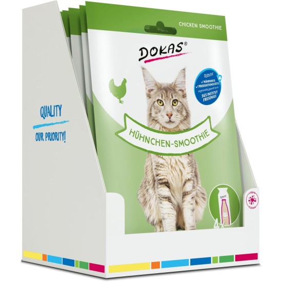 Dokas Chicken Smoothie - Creamy Premium Snack for Cats - Ideal as a Topping or Reward Dokas Chicken Smoothie - Creamy Premium Snack for Cats - Ideal as a Topping or Reward