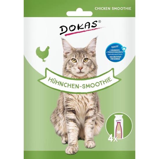 Dokas Chicken Smoothie - Creamy Premium Snack for Cats - Ideal as a Topping or Reward Dokas Chicken Smoothie - Creamy Premium Snack for Cats - Ideal as a Topping or Reward